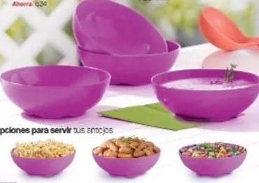 Platos Hondos Floresta Tupperware 700ml Set 4 Piezas