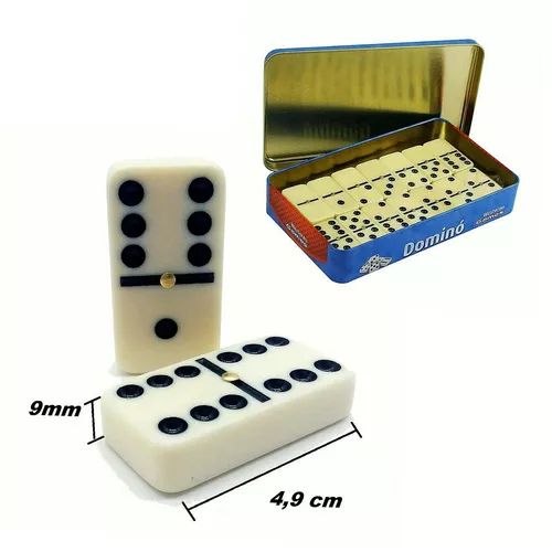 Jogo De Domino Profissional Com 28 Pecas 9 Mm