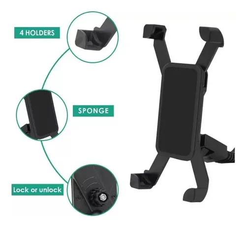 Soporte De Celular Moto Telefono 360 Retrovisor Universal