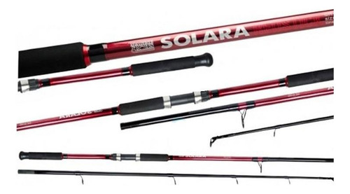 Molinete Vara Solara Redstick de 2,70 m, 12 a 25 libras, para deportes marinos