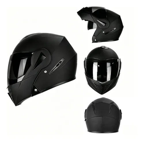 Capacete Moto Escamoteavel Viseira Fumê Dulpa Masculino Feminino — foto 1