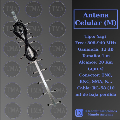 Antena Celular/telular Yagi De 12 Db