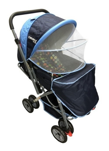 Carriola de paseo Trendy Kids Sonic azul con chasis color gris