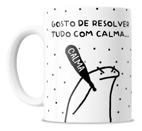 Caneca Xicara Boneco Palito Flork Presente Dia Dos Namorados