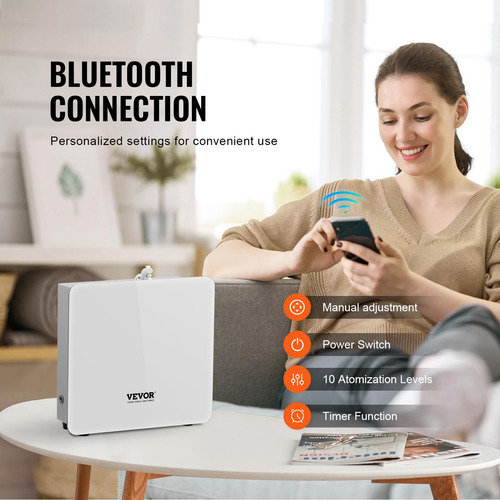 Difusor De Aceites Esenciales Bluetooth 480 Ml Para Hogar