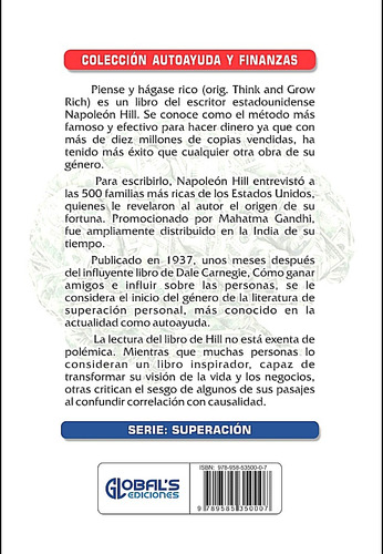 Piense Y Hágase Rico (nuevo) / Napoleón Hill