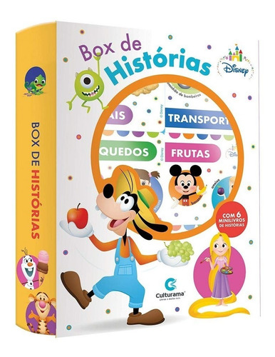 Box Com 6 Minilivros De Historinhas Disney Baby Capa Dura