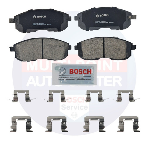 Imagem 1 de 8 de Pastilha Freio Nissan Sentra 2014/2018 Cerâmica Bosch Dianteira + Traseira