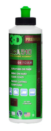 3d Aca 510 Premium Rubbing Compound Alto Corte Extremo 250ml