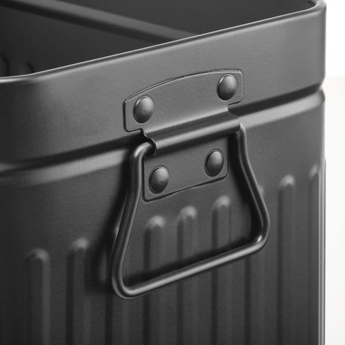 Cepillo De Inodoro Compacto De Metal, Cubo De Basura Rectang