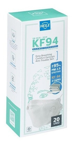 Mascarilla Kn95 Kf94 Heile 20un Certificada Coreana