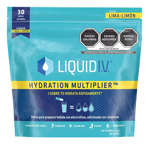 Liquid Iv Multiplicador De Hidratación Electrolitos 30 Sobre