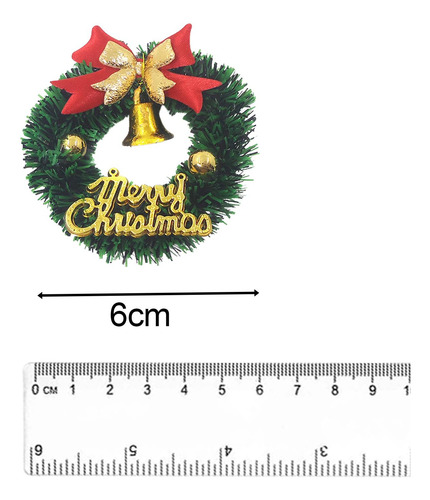 Adornos De Corona De Navidad A Escala 1/12, Regalos De