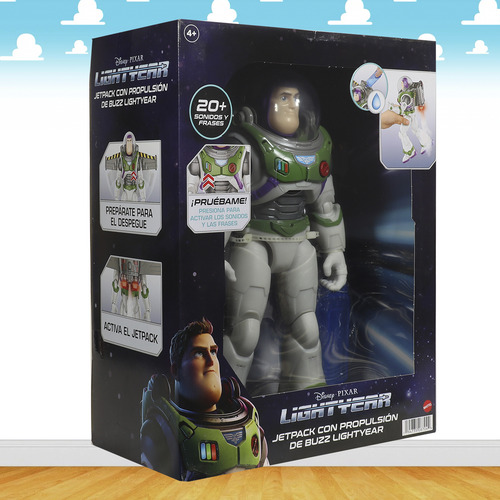 Buzz Lightyear Jetpack Figura Con Vapor Luz Y Sonido Mattel