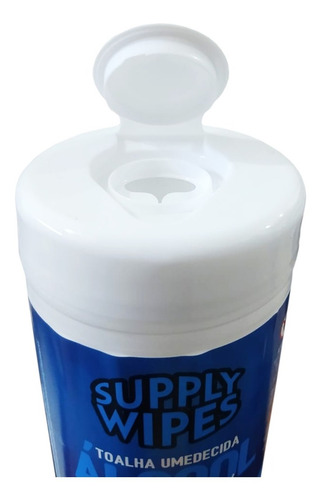 Lenços Umedecidos Alcool 70° Tubo 35 Unidades Supply Wipes