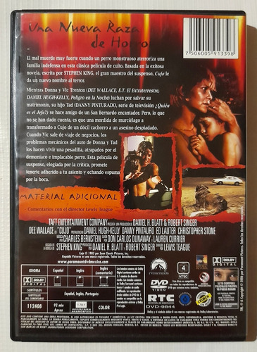 Dvd Cujo Stephen King Edicion Especial ( Sellada) En Español (Usado)
