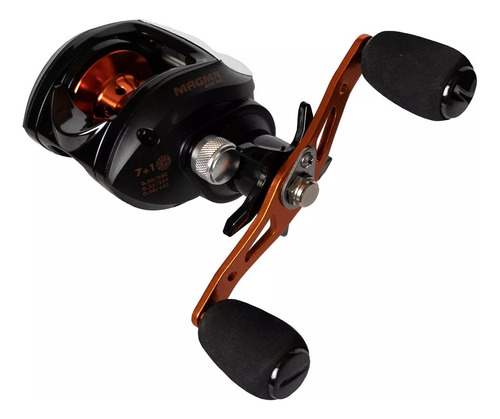 Reel Rotativo Spinit Magma 208 Lh Izquierdo Dorado Surubi