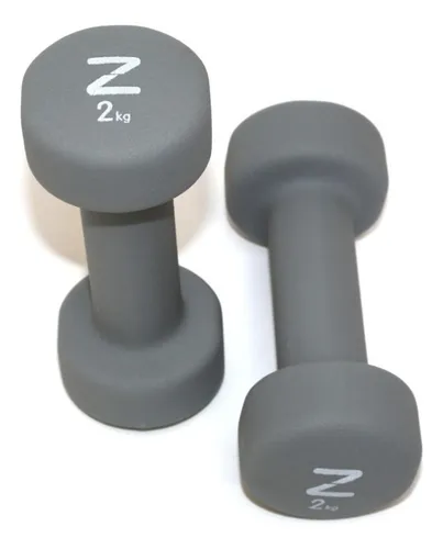 Juego De Pesas Par De Mancuernas Para Ejercicio Gym Set 2 Kg Color Gris 590