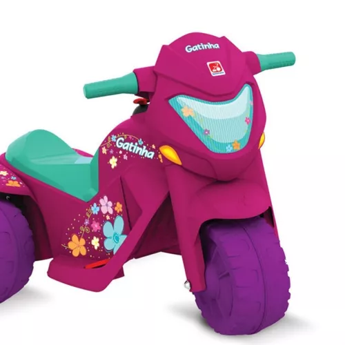 Moto Eletrica Infantil Banmoto 6v Rosa Meninas Com 2 Marchas