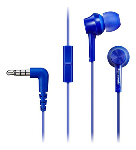 Auriculares Panasonic Cableados C Micrófono Ajustables Ero Color Azul