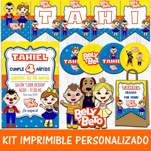 Kit Imprimible Candybar Bely Y Beto Mod 2 Personalizado