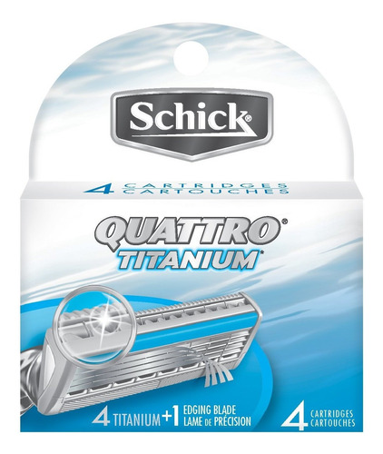 Schick Quattro Titanium   cartuchos 4 de Cada, Paquete De