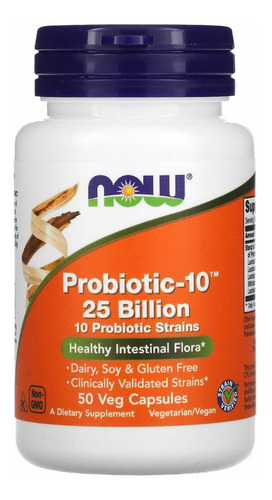 Now Foods Probiotic-10 50 Billion 50 Vcaps Sfn Sabor Sin sabor