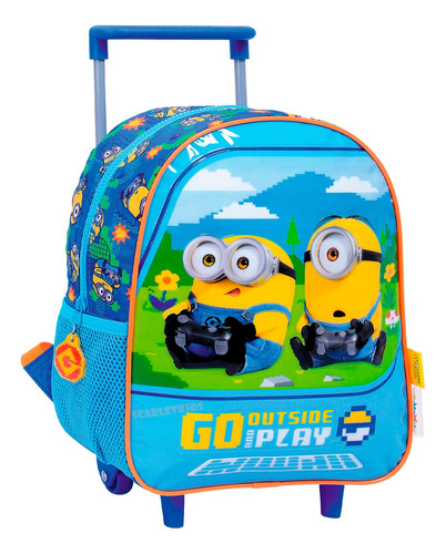 Mochila Con Carro Minions 12 PuLG Original Jardin Scarlet