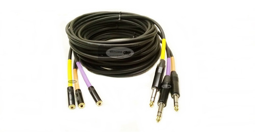 Imagem 6 de 7 de Kit 4 Cabos Extensor Fone Ouvido P2 F X P10 M 5 Mts Stereo
