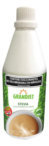 Stevia Liquida Grandiet Edulcorante Natural X 250 Cm3