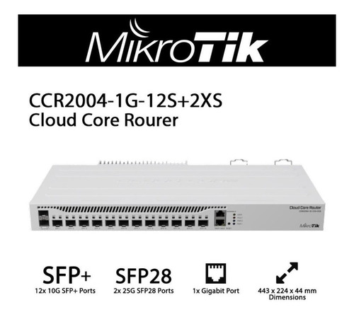 Mikrotik Ccr2004-1g-12s+2xs Disponibilidad Inmediata!