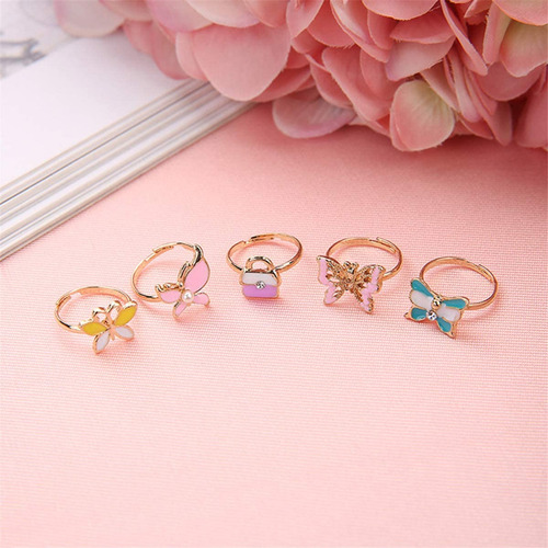 36 Anillos De Aleación De Dibujos Animados, Love Box, Anillo