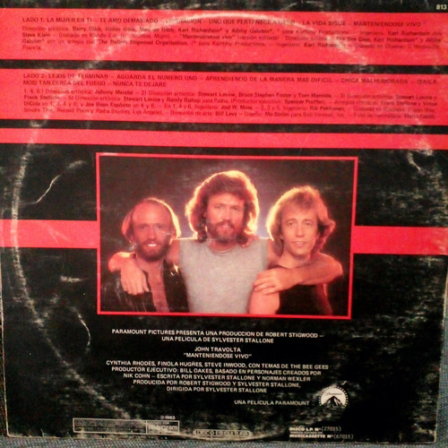 2 Vinilos Lote John Travolta Grase Staying Alive Impecables Estándar