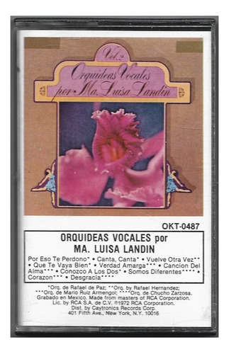 María Luisa Landín Orquídeas Vocales #2 Cassette Pop Latino