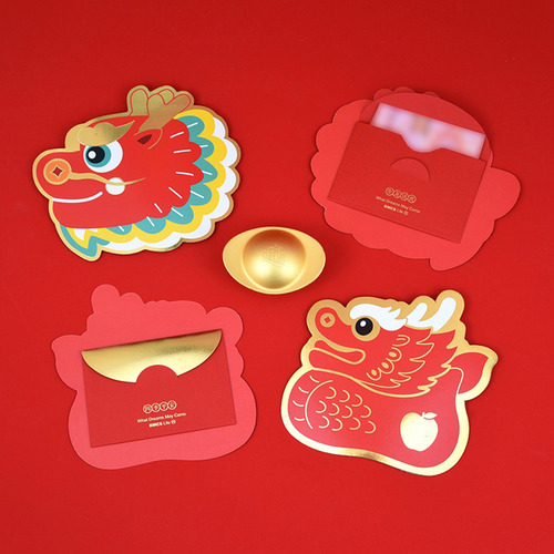 4 X 6x Sobres Rojos De Año Nuevo Hong Bao Deseos Verde