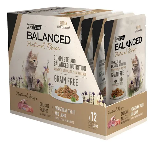Vitalcan Balanced Natural Gato Kitten Trucha/Cordero 85g 12u.
