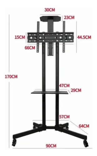 Soporte De Pie Con Ruedas Pantalla Plana Tv Led Lcd-32''-70'
