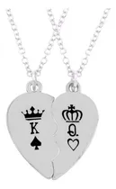 Comprar Collar Parejas Rompecabezas Corazón Rey Reina Joya Plata