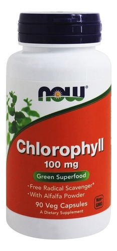 Clorofila 90 Cap 100mg Now Food - - Unidad a $1752