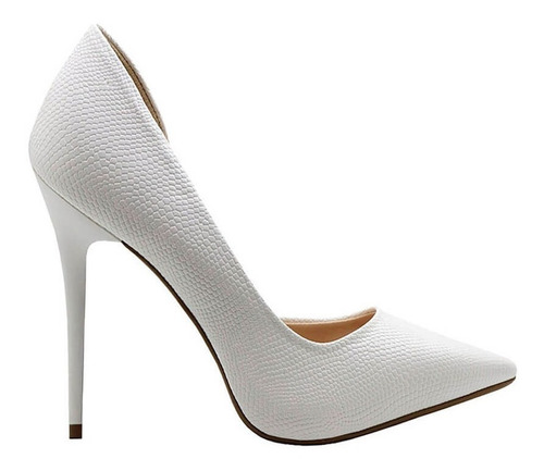 Scarpin Royalz Lezard Abertura Interna Penélope Branco