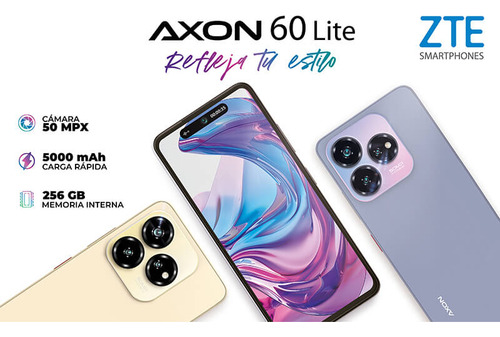 Celular Zte Axon 60 Lite 256gb 4+10 Gb Ram Garantía Nacional Índigo