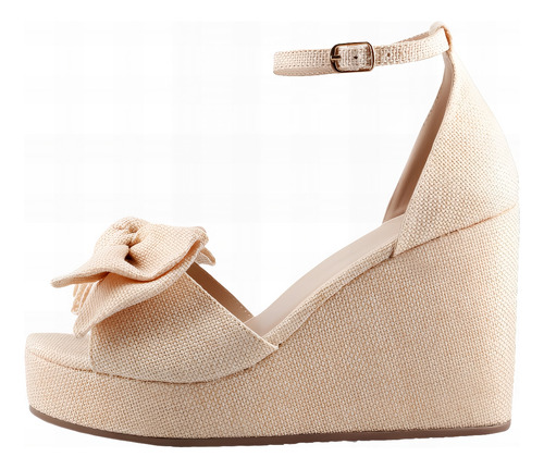 Zapato Abierto Pv819759 Suela Hueca Fresca Yute Mujer