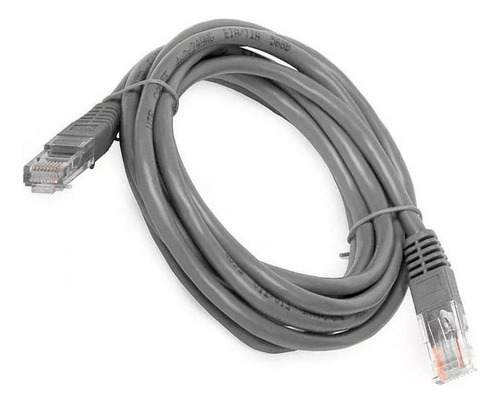 Cable Patch Cord (1 Mts) Cat5 Gris Wp Red Cable Utp Rj45