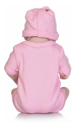 Imagen 4 de 8 de Reborn Baby Doll Niña Bebé Baño Juguete Completo Silicona Cu