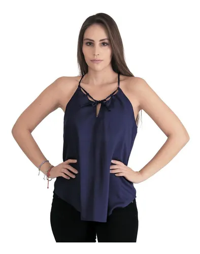 Blusa Moda Mujer Stfashion Marino 60403823 Rayón