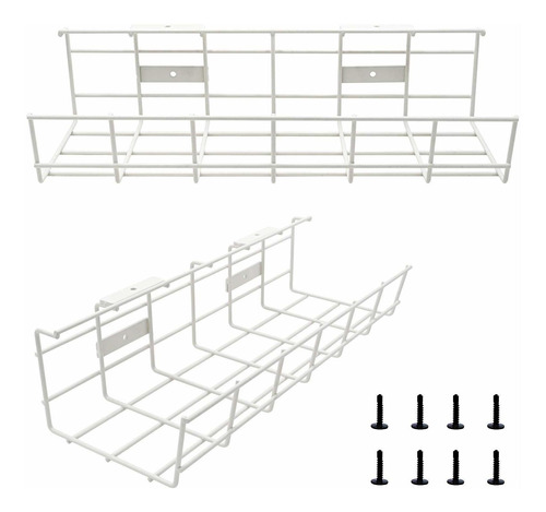 Coyacool Bandeja Cable Para Debajo Escritorio 2 Canal Bl