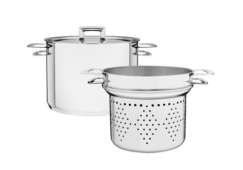 Panela Cozi-pasta Tramontina Brava 2 Pçs Aço Inox 20cm 4,6l