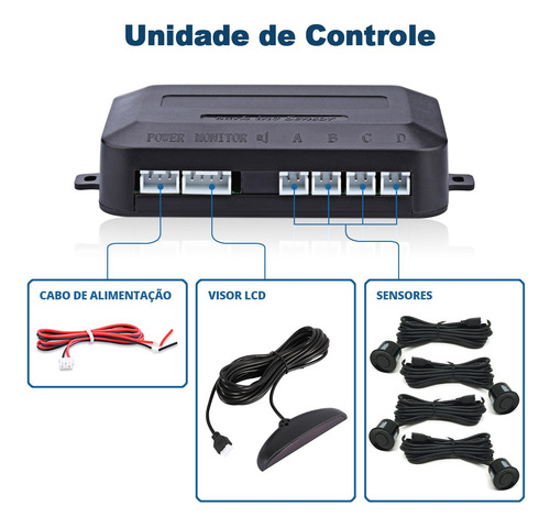 Kit Multimídia + Câmera Ré + Sensor Ré Preto Spacefox 2007