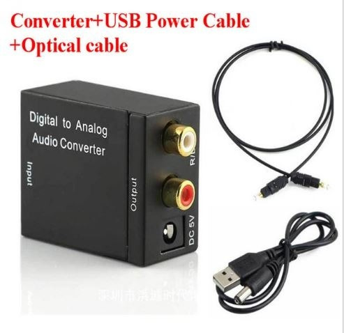 Convertidor Toslink Señal Óptica / Rca Audio(cables Y Conv)
