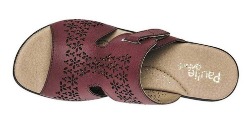 Sandalia Paulie 2616 Mujer Talla 22 Al 26 Color Vino Sc.